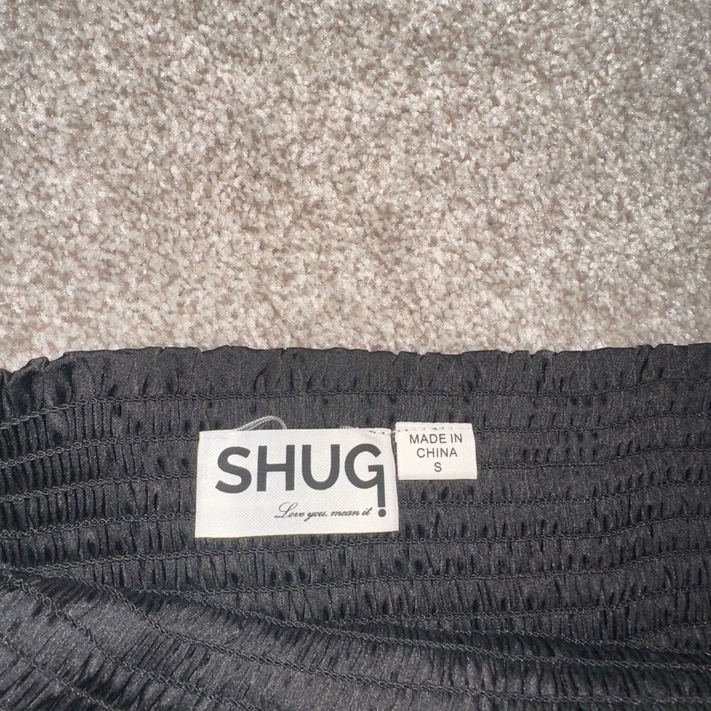 Shug Strapless Black Ruffled Dress - Picture 2 of 2
